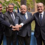 Francisco Salado y Jesús Aguirre, junto a Elías Bendodo y Francisco de la Torre /Foto: Ka Razón
