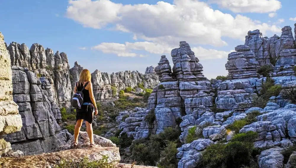 Vista de el Torcal de Antequera. El paisaje kárstico más importante de Europa que también ya es Patrimonio Mundial de la Unesco