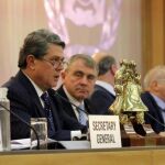 Federico Trillo-Figueroa, tras ser elegido presidente de la 29 Asamblea de la OMI