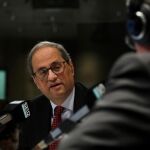 Quim Torra durante la entrevista con Josep Cuní en la SER