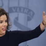 La vicepresidenta del Gobierno en funciones, Soraya Sáenz de Santamaría