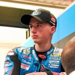 Sergio García, en el box de su equipo, el Estrella Galicia 0,0