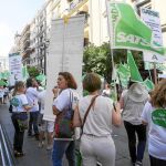 Manifestantes del Satse en una movilización