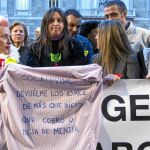 Trabajadores de TMB durante las jornadas de huelga llevadas a cabo la pasada semana