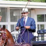 Ernesto Colman, en una competición de carruajes de la que era muy aficionado