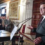 El presidente de la Generalitat dirige unas palabras tras la adhesión al Código de Buen Gobierno de los órganos estatutarios
