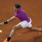 El tenista español Rafael Nadal, durante el partido de cuartos de final disputado contra el belga David Goffin