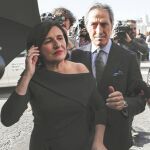 Carmen Echevarría y Roberto Torretta, a su llegada a la casa familiar donde se celebró el enlace / Gtres