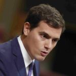 El líder de Ciudadanos, Albert Rivera durante su intervención