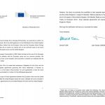 Carta de los presidentes de la Comisión y el Consejo Europeo, Jean-Claude Junker y Donald Tusk.