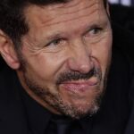 Simeone, durante el partido entre el Barcelona y el Atlético