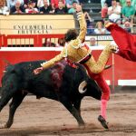 Imagen del percance de Juan Leal / EFE