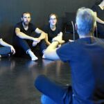 Varios alumnos durante una clase en la Escuela de Arte Dramático de Castilla y León