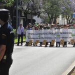 Los profesores interinos, en una de las protestas que han protagonizado para reclamar mejoras laborales