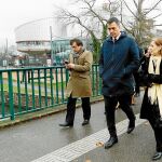 El presidente del Gobierno, Pedro Sánchez, ayer durante su visita a la sede del Tribunal de Derechos Humanos en Estrasburgo (Francia) / Efe