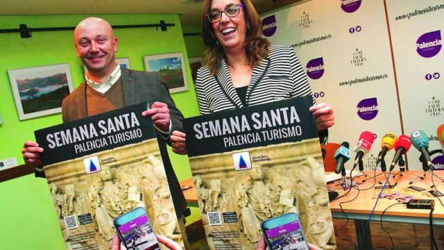 La presidenta de la Diputación de Palencia, Ángeles Armisén, y el vicepresidente Luis Calderón presentan la campaña