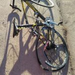 Estado en el que quedó la bicicleta del deportista atropellado en Águilas