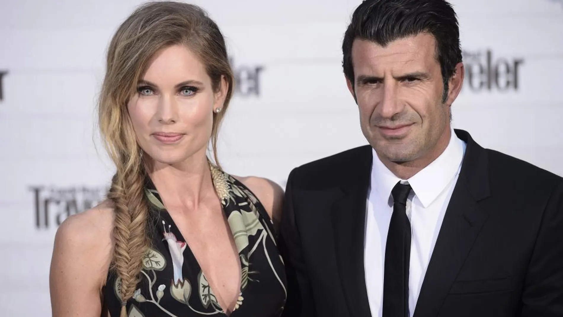 Luis Figo y su mujer Helen Swedi