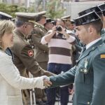 María José Salgueiro asiste a la toma de posesión del teniente coronel, Alfonso Martín, en Burgos