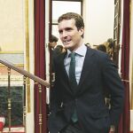 El líder del PP, Pablo Casado, ayer, en el Congreso de los Diputados. Foto: Javier Fernández-Largo
