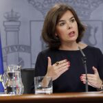 La vicepresidenta del Gobierno en funciones, Soraya Sáenz de Santamaría