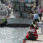 Barcos amarrados a puerto, a la espera de salir a faenar