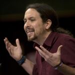 El líder de Podemos, Pablo Iglesias