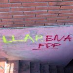 Pintada aparecida hoy en la casa del magistrado.