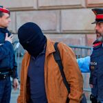 El acusado, Joaquim Benítez, llegando a la sesión de hoy del juicio