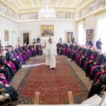 El Papa Francisco se reunió ayer con los obispos alemanes, que están en el Vaticano en visita «ad limina»