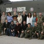 Militares y actores de "Zona Hostil"