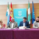 Antonio Ramírez Arellano, en la firma de un convenio ayer en Torremolinos