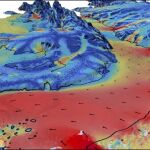Velocidad del hielo, según las imágenes tomadas por el satélite