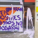 La sede de Cs en Barcelona amaneció con pintadas