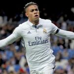 Mariano Díaz, en una imagen de archivo con el Real Madrid / Efe