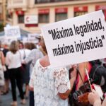 Concentración en protesta contra la justicia en casos de violencia de género
