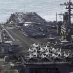 El USS Carl Vinson en el Puerto de Busan, en Corea del Sur