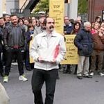 Protesta vecinal frente al albergue