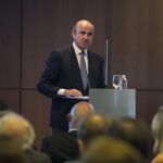 Luis De Guindos, interviene en la conferencia "Latinoamérica, Estados Unidos y España", organizada por la Cámara de Comercio de España en EEUU