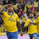 Marko Livaja celebra tras marcar el segundo gol ante Osasuna.