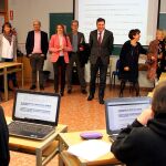 El consejero de Empleo, Carlos Fernández Carriedo, visita el Centro de Formación Ocupacional de San Andrés del Rabanedo (León)