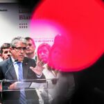 Francesc Homs, en la rueda de prensa posterior a su declaración ante el Tribunal Supremo
