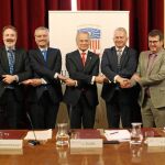Los rectores de la Universidad de Barcelona, la de Utrecht, la Loránd Eötvös de Budapest, el Trinity College de Dublín y la Universidad de Montpellier