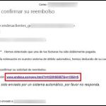 Aspecto del falso mensaje de Endesa con la supuesta factura duplicada