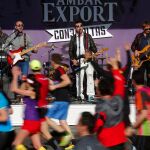 Imagen de una de las bandas de música durante la edición del maratón de 2016