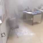 Una tubería inunda uno de los sótanos del Hospital de La Paz