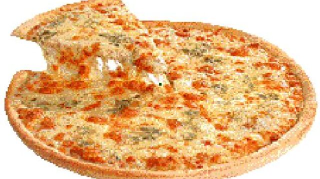 El calorímetro: Pizza individual 4 quesos