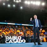 Pablo Casado esta noche en el Wizink Center de Madrid. Fotos: Cipriano Pastrano