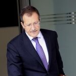 El presidente de Abengoa, Antonio Fornieles, a su llegada para declarar como testigo en la Audiencia el pasado mes de abril