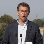 El presidente del PPdeG y candidato a ser reelegido por tercera vez presidente de la Xunta, Alberto Núñez Feijóo